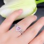 Sterling Silver Solitaire Halo Engagement Ring Band Set Pear Cut CZ w/ Gift Box