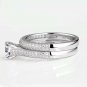 2CT Princess White CZ 925 Silver Solitaire Wedding Engagement Ring Band Set 5-9#
