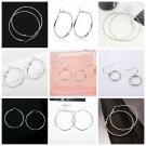 Womens Big Round Hoop Earrings Large Small Medium Big Thin hook dangle