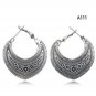 BOHO Style Heart Shape Vintage Fashion Gold Silver Tibetan Drop Hoop Earrings