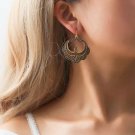 Women Boho Tibetan Lucky Flowers Earrings Drop Dangle Silver Hook--BUY 2 GET 1