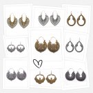 Women's Vintage Boho Sterling Silver Tibetan Style, Dangle, Hoop Earrings