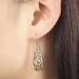 Women's Vintage Boho Sterling Silver Tibetan Style, Dangle, Hoop Earrings