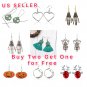 BUY 2 GET 1 FREE - Halloween Holliday Skeleton Spooky Boho Tibetan Hoop Earrings