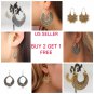BUY 2 GET 1 FREE - Halloween Holliday Skeleton Spooky Boho Tibetan Hoop Earrings
