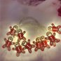 Holiday Christmas Thanksgiving string LED lights Fall Leaves Snowman GingerBread