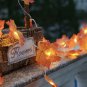 Holiday Christmas Thanksgiving string LED lights Fall Leaves Snowman GingerBread