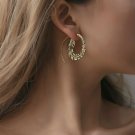 Hoop Jewelry Boho Spiral Swirl Brass Gypsy Earrings Tribal Ethnic Festival India