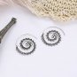 Hoop Jewelry Boho Spiral Swirl Brass Gypsy Earrings Tribal Ethnic Festival India