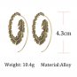 Hoop Jewelry Boho Spiral Swirl Brass Gypsy Earrings Tribal Ethnic Festival India