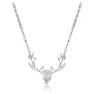 Silver Dainty Charm Pendant Necklace Multi Choices Cubic Zirconia Christmas gift