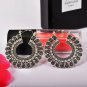 Women's Vintage Fashion Boho Gold Silver Tibetan Gypsy Style Drop Hoop Earrings