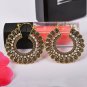 Women's Vintage Fashion Boho Gold Silver Tibetan Gypsy Style Drop Hoop Earrings