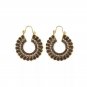 Women's Vintage Fashion Boho Gold Silver Tibetan Gypsy Style Drop Hoop Earrings