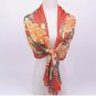Women Fashion Long Soft Wrap Lady Shawl Chiffon Organza Silk like Scarf Flowers