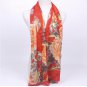 Women Fashion Long Soft Wrap Lady Shawl Chiffon Organza Silk like Scarf Flowers
