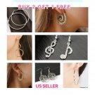 Fashion Earrings Simple Miniture Round Hoop Hook Swirl Drop BUY 2 GET 1