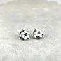 Women Christmas Reindeer Tree Snowflake Silver Pearl Gemstone Stud Earrings