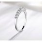 Women Gemstone CZ Silver Plated Wedding Engagement Rings