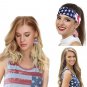 Teardrop Bohemian Earrings CORK Leather American Flag Canvas Glitter Kingdom