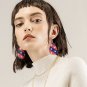 Teardrop Bohemian Earrings CORK Leather American Flag Canvas Glitter Kingdom