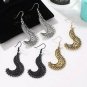 Women's Vintage Fashion Boho Gold Silver Tibetan Style Drop Hoop Hook Earrings