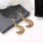Women's Vintage Fashion Boho Gold Silver Tibetan Style Drop Hoop Hook Earrings