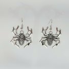 HALLOWEEN DANGLE EARRINGS SILVER HOOK SPOOKY SKELETON SPIDER HANGING-BUY 2 GET 1