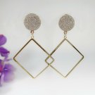 Silver Women Simple Geometric Ear Drop Dangle Boho Tassel Earrings Fashion