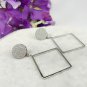 Silver Women Simple Geometric Ear Drop Dangle Boho Tassel Earrings Fashion