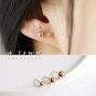 SOLID 925 STERLING SILVER STUDS 14K GOLD ROUND BALL POST GIFTS EAR BONE EARRINGS