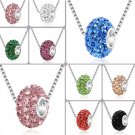 Gemstone Pendant Necklaces Multicolor Crystal Rhinestone Beads 12 Months