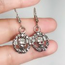 HALLOWEEN DANGLE EARRINGS SILVER HOOK SPOOKY SKELETON-BUY 2 GET 1