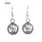 HALLOWEEN DANGLE EARRINGS SILVER HOOK SPOOKY SKELETON-BUY 2 GET 1