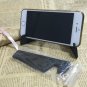 Black-Phone holder Plastic V Shape Adjustable Portable Foldable Flat Supporter