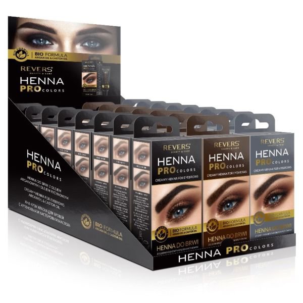 REVERS Dark Brown Henna Eyebrows Colour Cream HENNA PRO COLORS BIO ...
