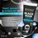 REVUELE 3D Face Black Mask Hyaluron Active Carbon Peel Off Smoothness 80ml EU
