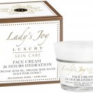 Lady's Joy Luxury 50ml 24-h Hydrating Face Cream Bulgaria Rose Oil Black PearL