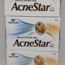 3 x Acnestar benzoyl peroxide soap for acne treatment 75g