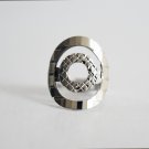 Doble silver round ring