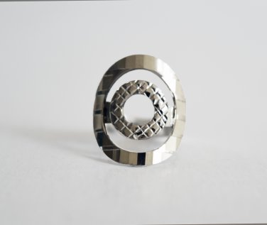 Doble silver round ring