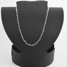 Silver necklace of hearts