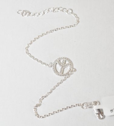 Silver peace bracelet