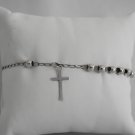 Silver cross bracelet