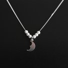 Silver moon necklace