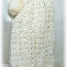 Ivory Crocheted Christening Gown for Very Small Doll:  NIP, Dress, Slip, Panties, Cap NIP