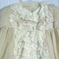 Absolutely Elegant Elaborate Christening Outfit for Large Doll: Dress/Slip/Panties/Bonnet