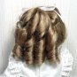 20" All-porcelain Handcrafted Doll:  Brown Eyes, Dk Blonde Hair, White Dress