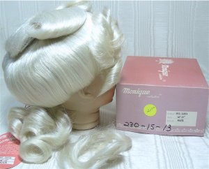 Monique Doll Wig:  Mrs. Santa, Sz 14-15, White, NIB
