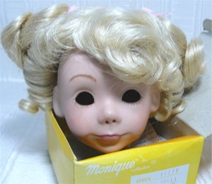 Monique Doll Wig "Kitty":  Sz 10-11, Platinum Blonde, NIB